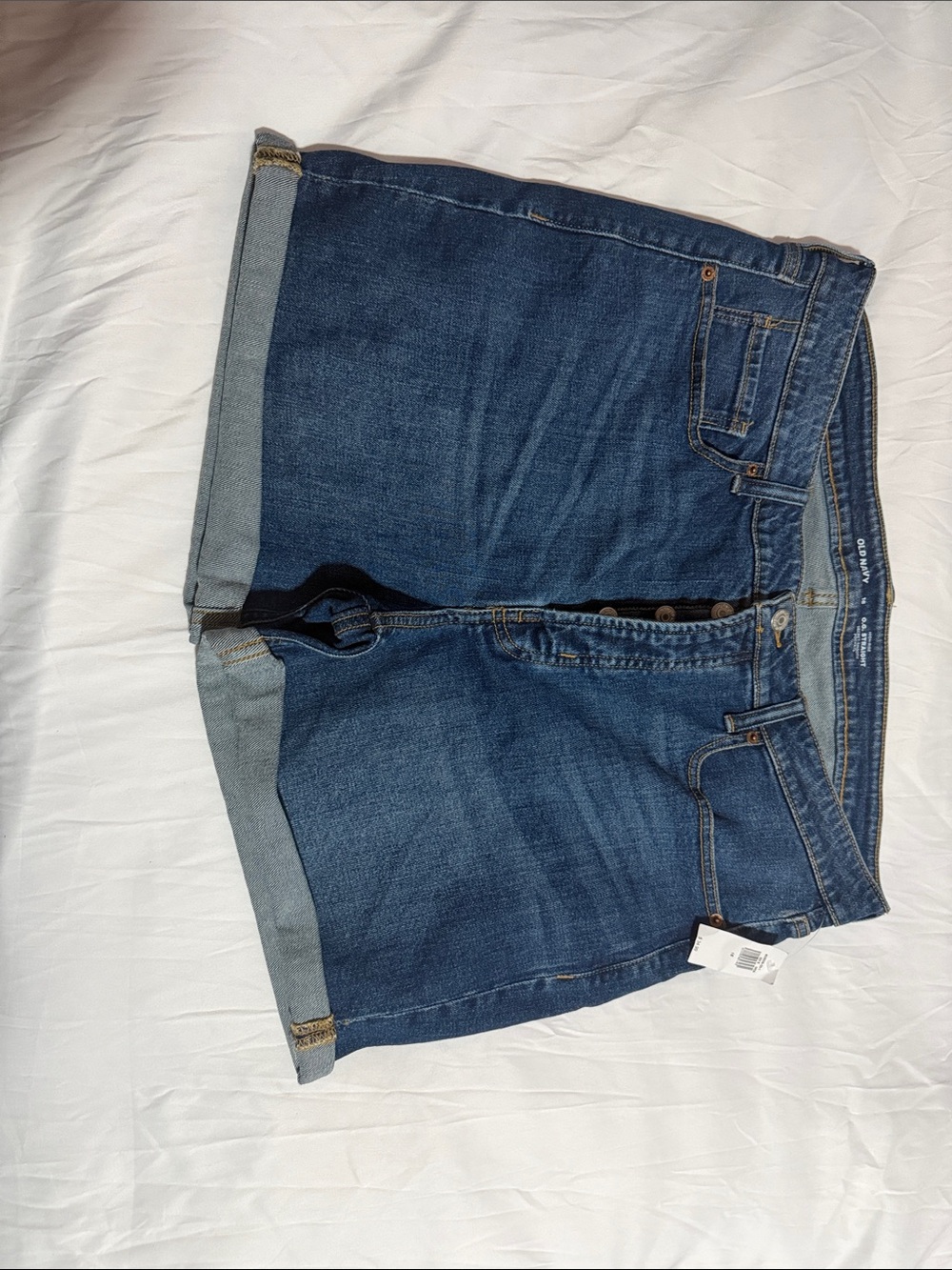 Old Navy Dark Blue Denim Roll Cuff Shorts